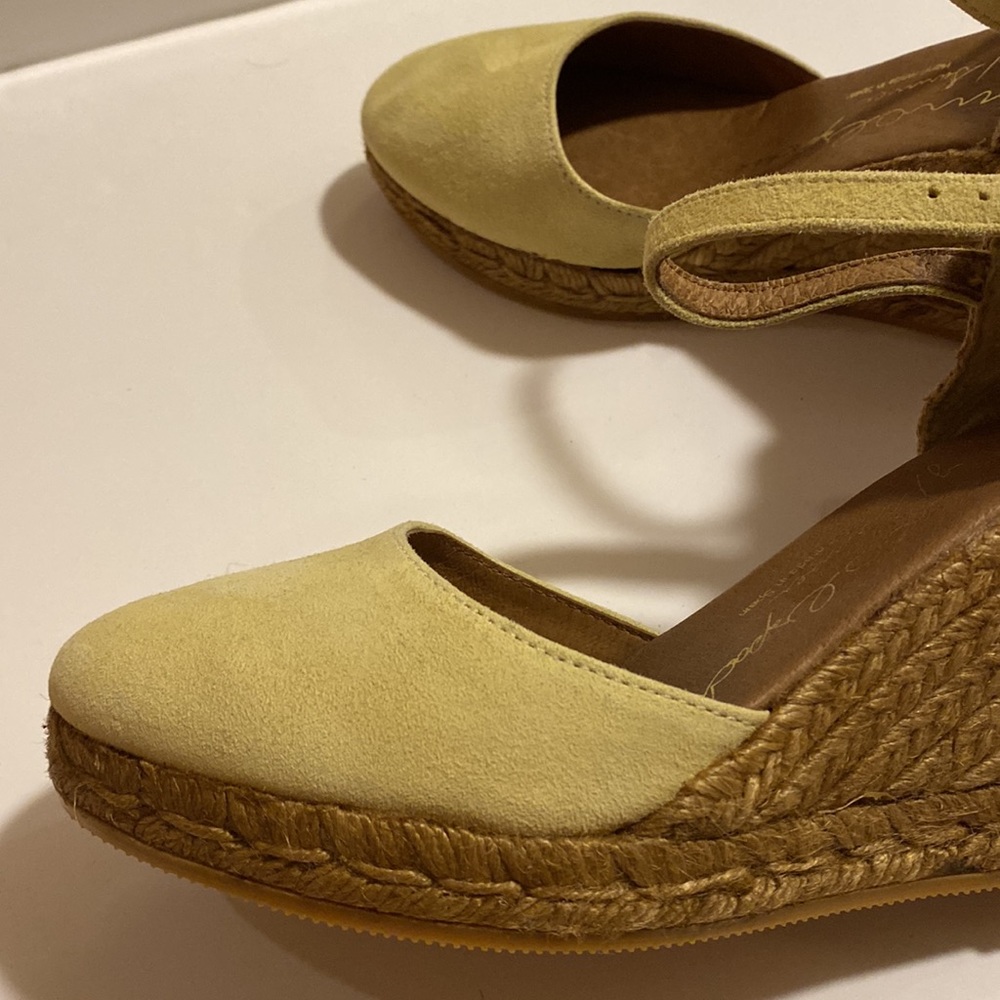✨NEW✨SUEDE WEDGE ESPADRILLES LIGHT YELLOW - Picture 13 of 16